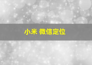 小米 微信定位